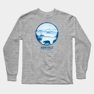 Asheville Blue Ridge Mountains - BLUE GREY 01 Long Sleeve T-Shirt